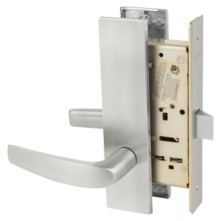 SARGENT Grade 1 Passage or Closet Mortise Lock, B - Lever, LW1 - Escutcheon, Field Reversible, ASA Strike, S 8215 LW1B 32D